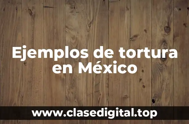 Ejemplos de tortura en México