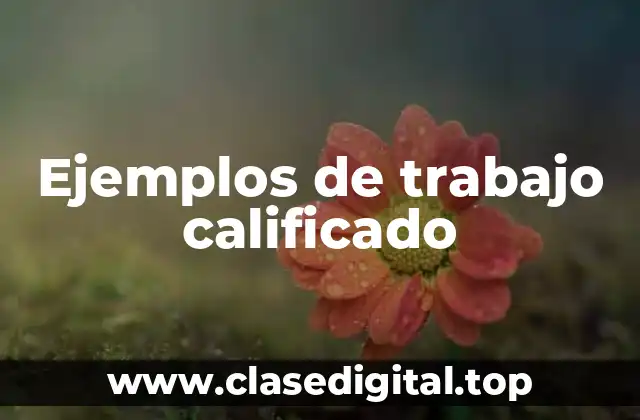 Ejemplos de trabajo calificado