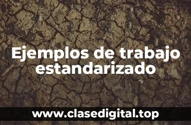 Ejemplos de trabajo estandarizado