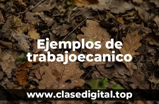 Ejemplos de trabajoecanico