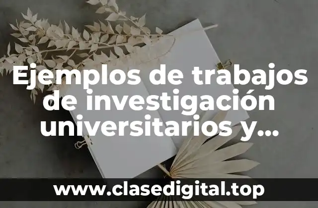 Ejemplos de trabajos de investigación universitarios y Significado