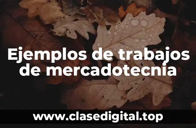 Ejemplos de trabajos de mercadotecnia
