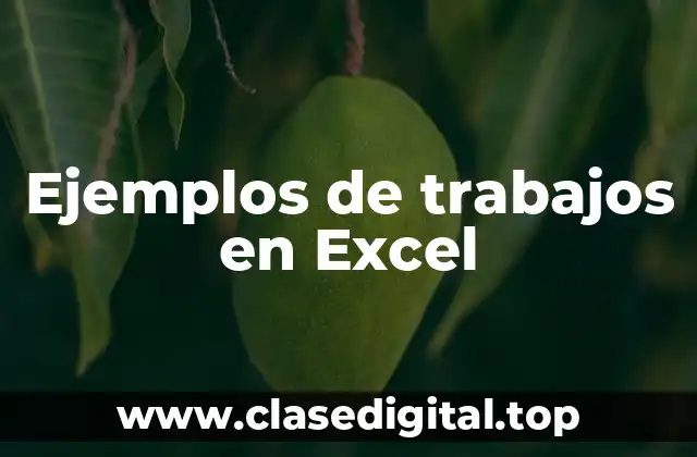 Ejemplos de trabajos en Excel