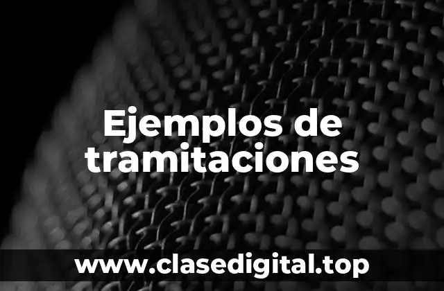 Ejemplos de tramitaciones