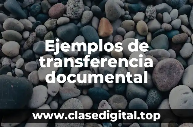 Ejemplos de transferencia documental