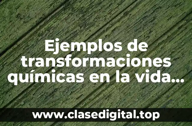 Ejemplos de transformaciones químicas en la vida cotidiana