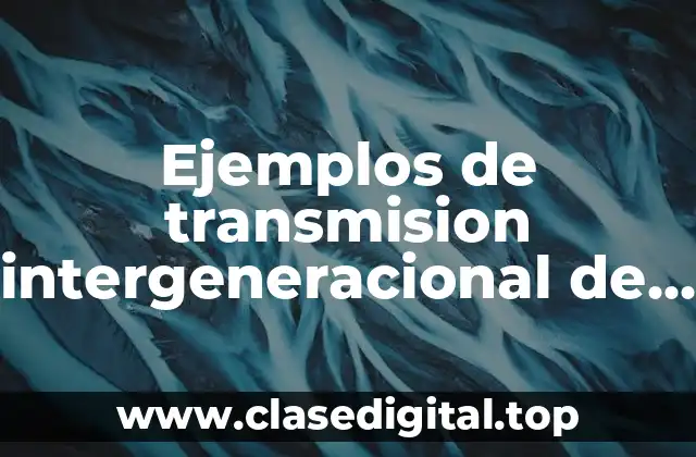 Ejemplos de transmision intergeneracional de la desigualdad educativa en