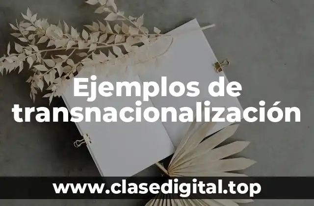 Ejemplos de transnacionalización