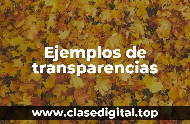 Ejemplos de transparencias