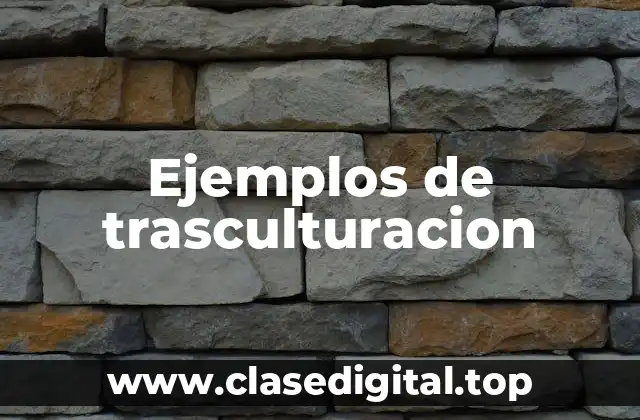 Ejemplos de trasculturacion