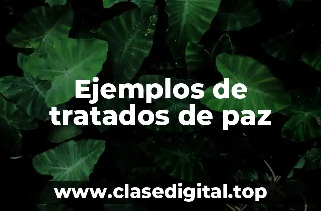 Ejemplos de tratados de paz
