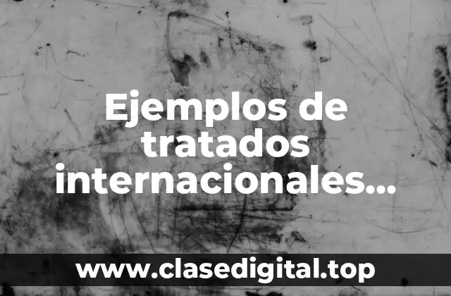 Ejemplos de tratados internacionales bilaterales
