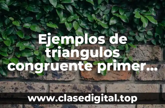 Ejemplos de triangulos congruente primer criterio lado lado lado