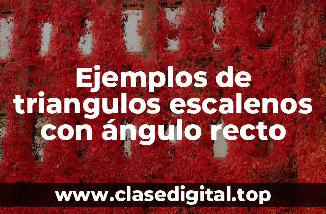 Ejemplos de triangulos escalenos con ángulo recto