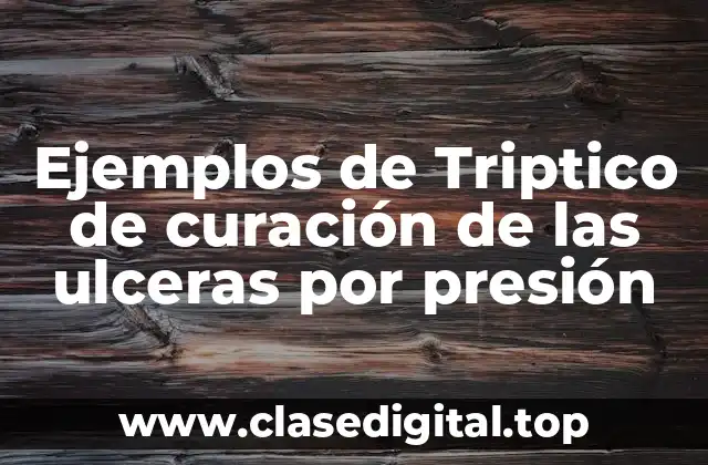 Ejemplos de Triptico de curación de las ulceras por presión