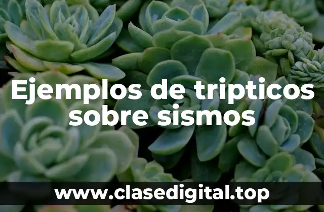Ejemplos de tripticos sobre sismos