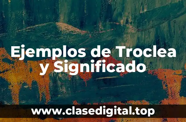 Ejemplos de Troclea y Significado