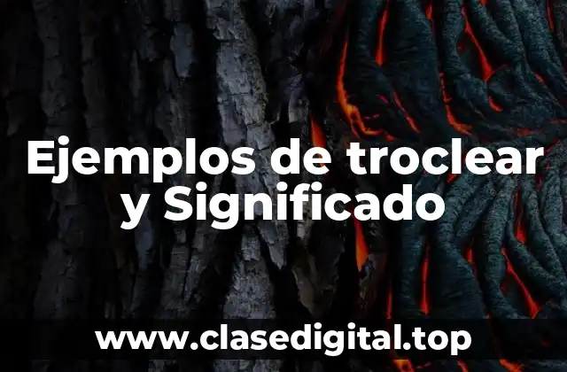 Ejemplos de troclear y Significado