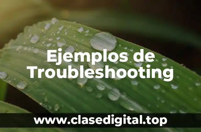 Ejemplos de Troubleshooting