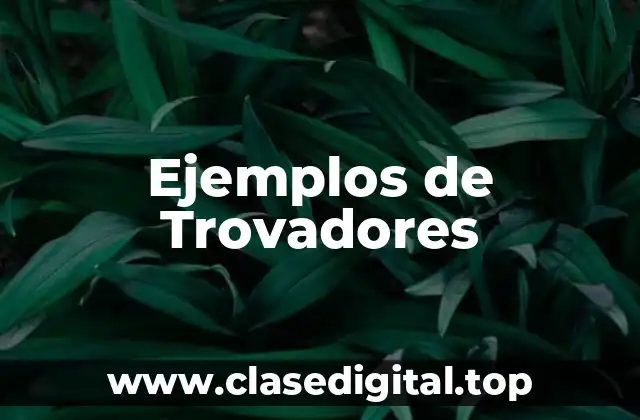 Ejemplos de Trovadores