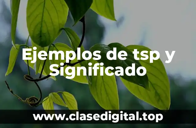 Ejemplos de tsp