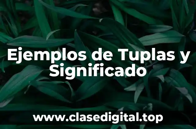 Ejemplos de Tuplas