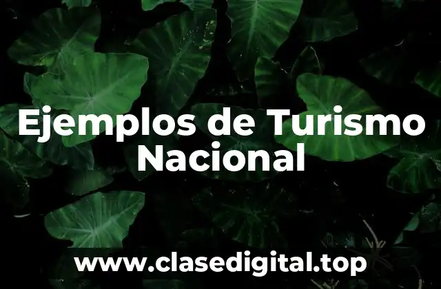 Ejemplos de Turismo Nacional