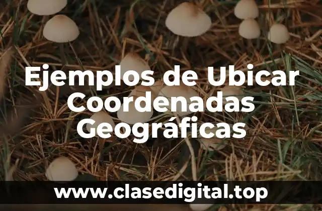 Ejemplos de Ubicar Coordenadas Geográficas