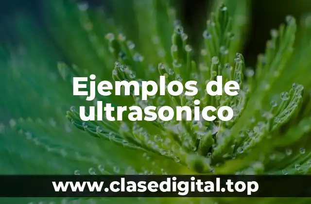 Ejemplos de ultrasonico