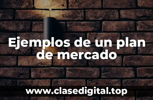 Ejemplos de un plan de mercado