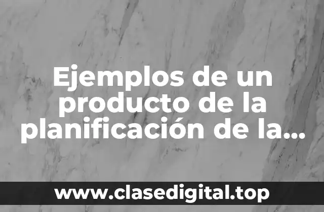 Ejemplos de un producto de la planificación de la demanda