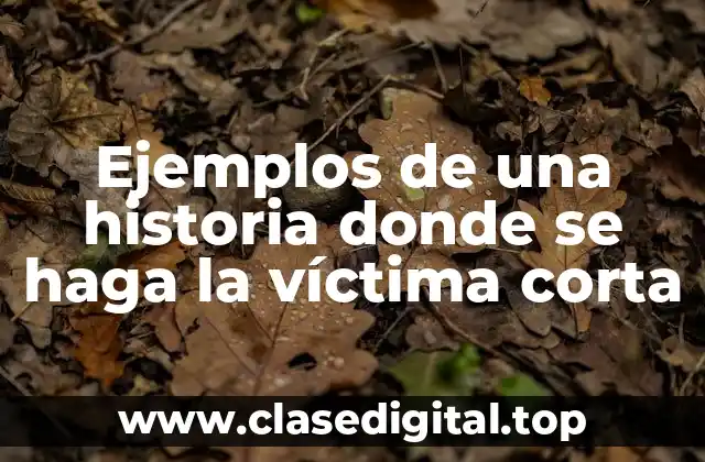 Ejemplos de una historia donde se haga la víctima corta