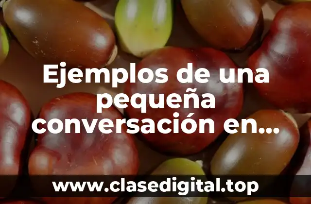 Ejemplos de una pequeña conversación en inglés