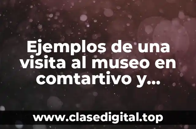 Ejemplos de una visita al museo en comtartivo y superlativo y Significado