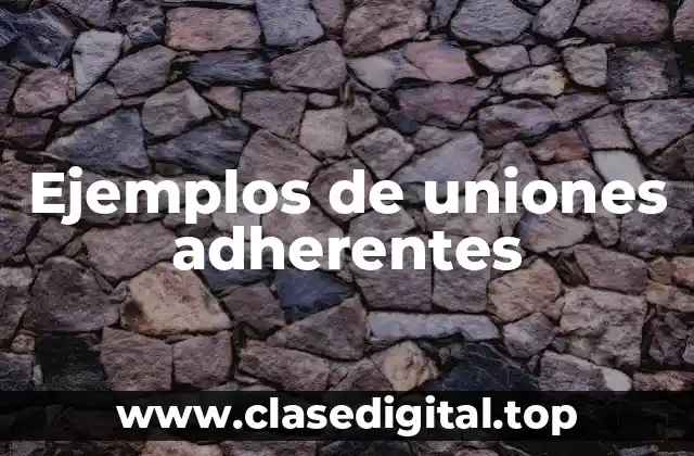 Ejemplos de uniones adherentes