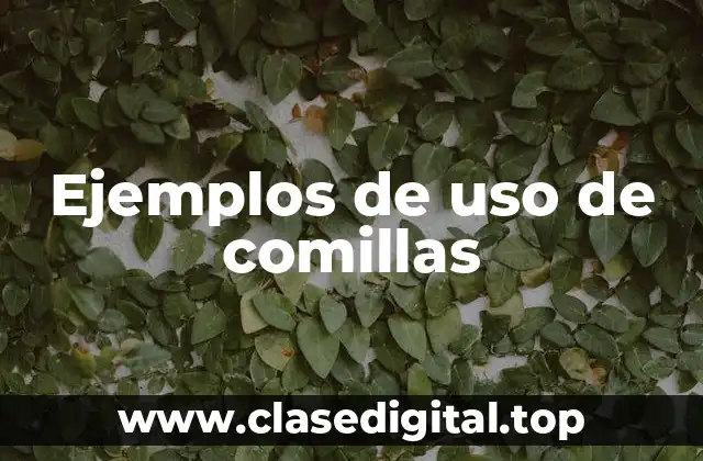 Ejemplos de uso de comillas