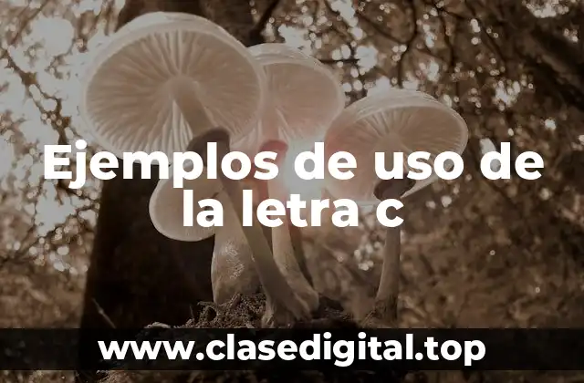 Ejemplos de uso de la letra c