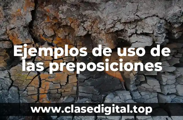 Ejemplos de uso de las preposiciones