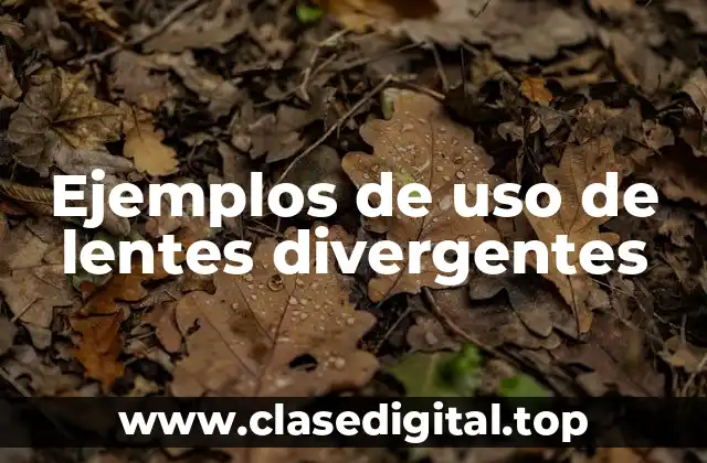 Diferencia entre lentes divergentes y convergentes