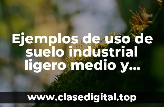 Ejemplos de uso de suelo industrial ligero medio y pesado