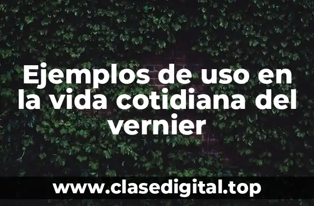 Ejemplos de uso en la vida cotidiana del vernier