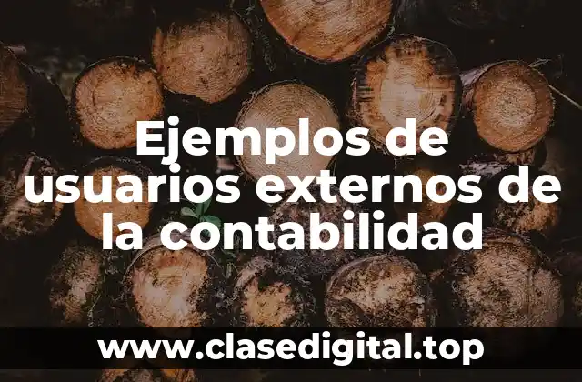 Ejemplos de usuarios externos de la contabilidad