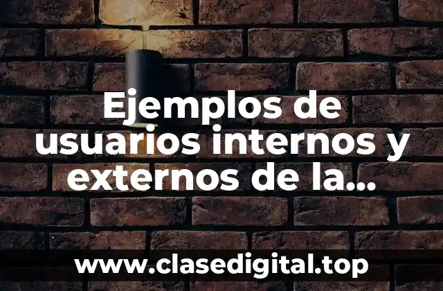 Ejemplos de usuarios internos y externos de la información financiera