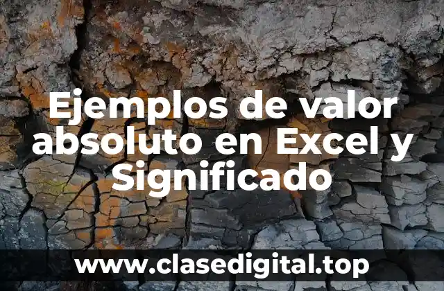Ejemplos de valor absoluto en Excel y Significado