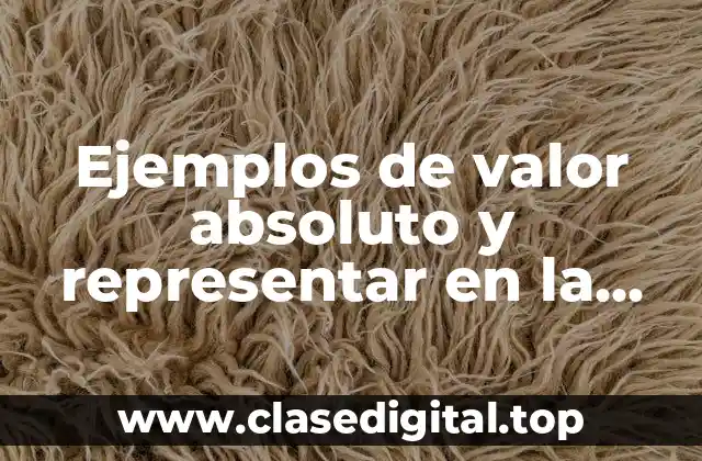 Ejemplos de valor absoluto y representar en la recta numérica