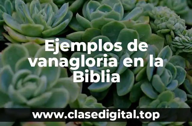 Ejemplos de vanagloria en la Biblia