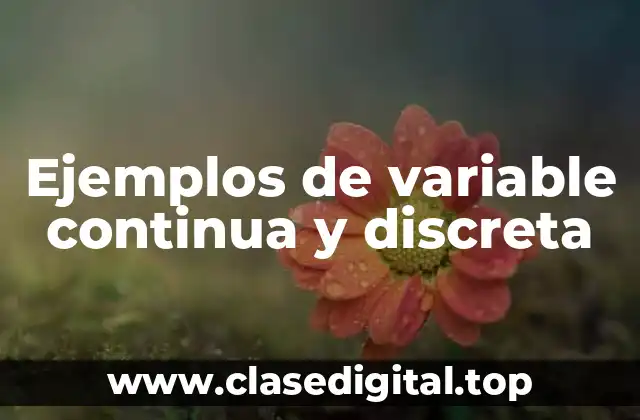 Ejemplos de variable continua