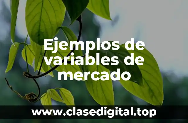 Ejemplos de variables de mercado