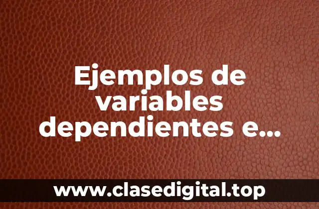 Ejemplos de variables dependientes e independientes de guía de turista