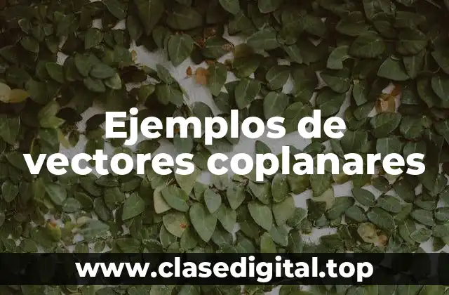 Ejemplos de vectores coplanares
